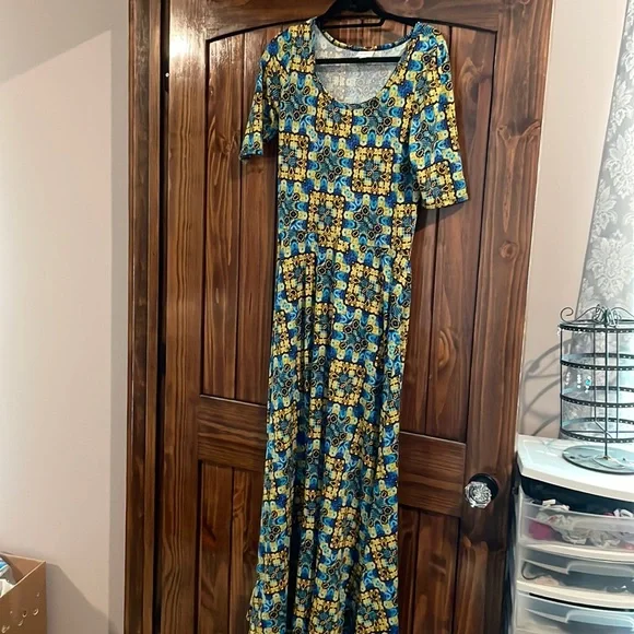 knee length dresses for ladies LuLaRoe Macy Dress S (6-8)